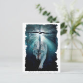 WOLF & EAGLE Wildlife Series Postkarte (Stehend Vorderseite)