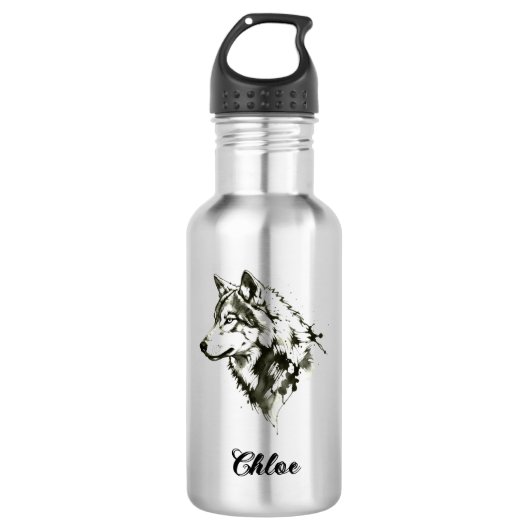 Wolf Edelstahlflasche (Vorderseite)