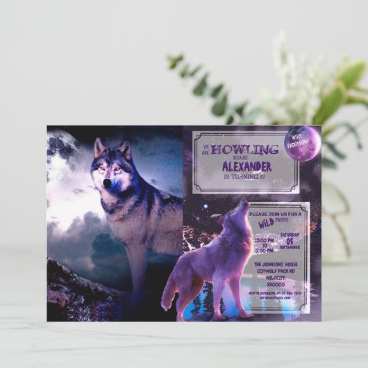 Wolf Einladung (Stehend Vorderseite)