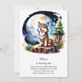 Wolf Einladung zum ersten Geburtstag (Vorderseite)