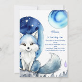 Wolf Einladung zum ersten Geburtstag (Vorderseite)