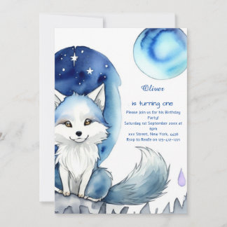 Wolf Einladung zum ersten Geburtstag