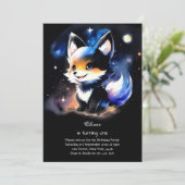 Wolf Einladung zum ersten Geburtstag (Stehend Vorderseite)