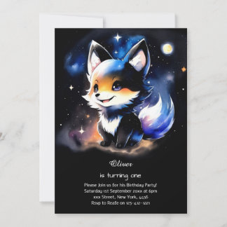 Wolf Einladung zum ersten Geburtstag
