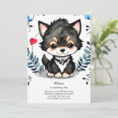 Wolf Einladung zum ersten Geburtstag (Stehend Vorderseite)