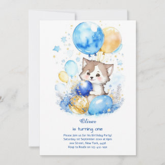 Wolf Einladung zum ersten Geburtstag