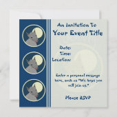 Wolf-Einladungen Einladung (Rückseite)