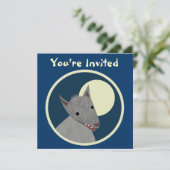 Wolf-Einladungen Einladung (Stehend Vorderseite)