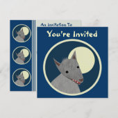 Wolf-Einladungen Einladung (Vorne/Hinten)