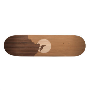 Wolf-Einlegearbeit Skateboard