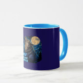 Wolf Einsamer Krieger Kaffeetasse (VorderseiteRechts)