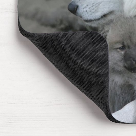 Wolf-Elternteil Mousepad (Ecke)