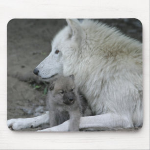 Wolf-Elternteil Mousepad