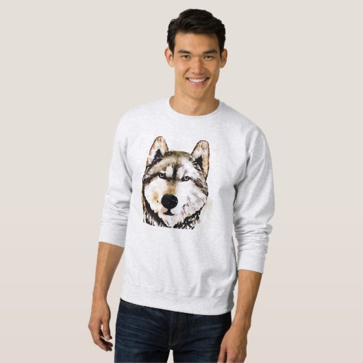 Wolf-Erdtöne Sweatshirt (Vorne ganz)