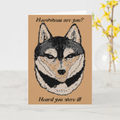 Wolf erhalten wohle Karte (Gelbe Blume)