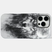 Wolf erscheint nachts aus unangenehmen Wäldern Case-Mate iPhone Hülle (Rückseite (Horizontal))