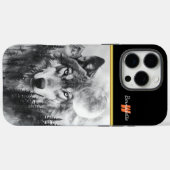 Wolf erscheint nachts aus unangenehmen Wäldern Case-Mate iPhone Hülle (Rückseite (Horizontal))