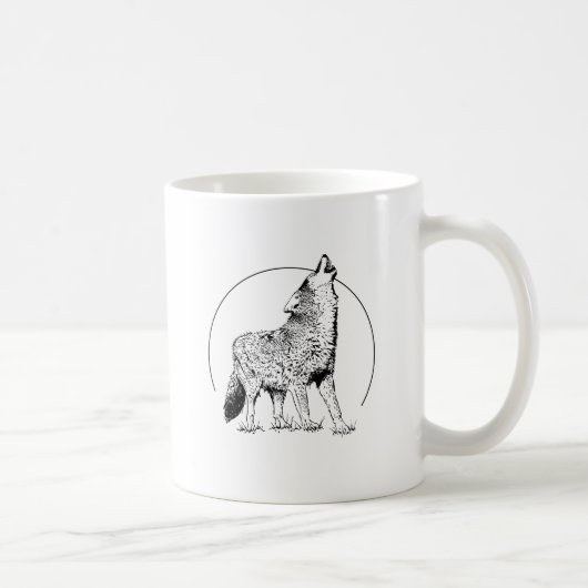 WOLF-ETIKETT KAFFEETASSE (Rechts)