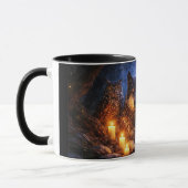 Wolf Eule Rabe Mystischer Kaffeebecher Tasse (Links)