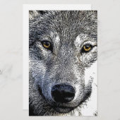 Wolf Eyes Artwork Briefpapier (Vorne/Hinten)