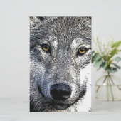 Wolf Eyes Artwork Briefpapier (Stehend Vorderseite)