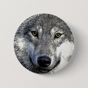 Wolf Eyes Artwork Button