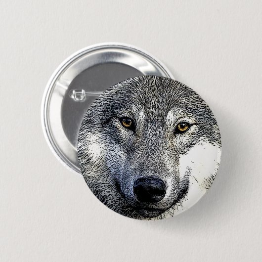 Wolf Eyes Artwork Button (Vorne & Hinten)
