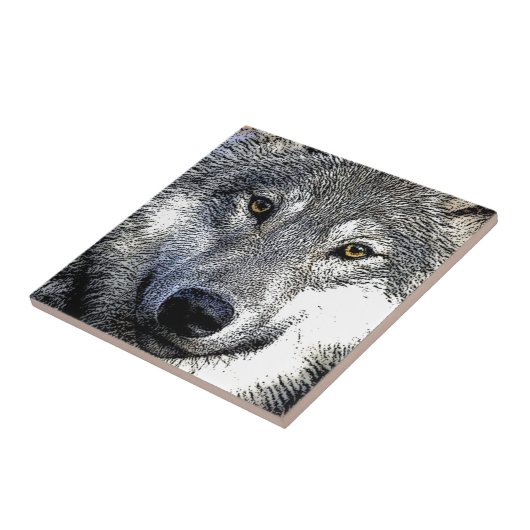 Wolf Eyes Artwork Fliese (Seite)
