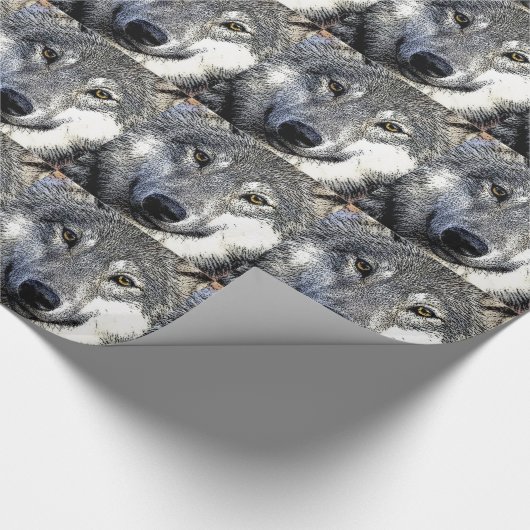 Wolf Eyes Artwork Geschenkpapier (Ecke)