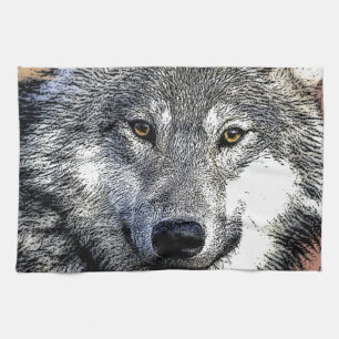 Wolf Eyes Artwork Handtuch