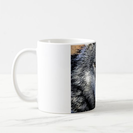 Wolf Eyes Artwork Kaffeetasse (Links)