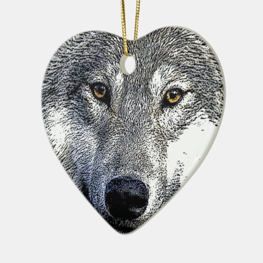 Wolf Eyes Artwork Keramikornament (Links)