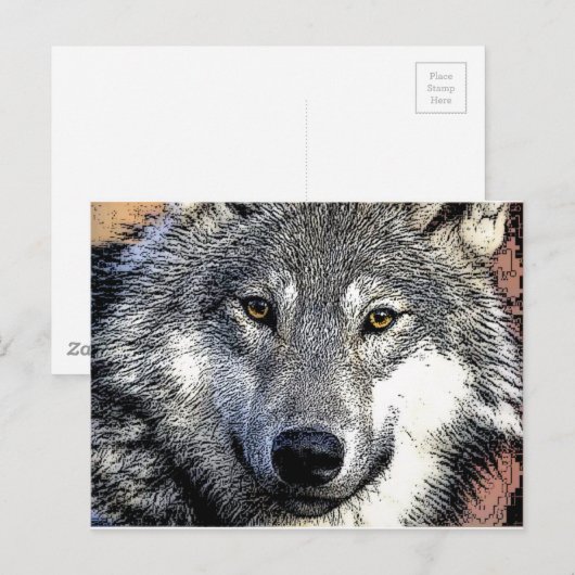 Wolf Eyes Artwork Postkarte (Vorne/Hinten)