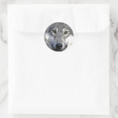 Wolf Eyes Artwork Runder Aufkleber (Tasche)
