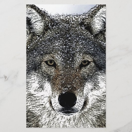 Wolf Eyes Briefpapier (Vorderseite)