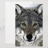 Wolf Eyes Briefpapier (Vorne/Hinten)