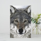 Wolf Eyes Briefpapier (Stehend Vorderseite)
