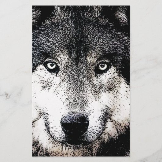 Wolf Eyes Briefpapier (Vorderseite)