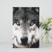 Wolf Eyes Briefpapier (Stehend Vorderseite)