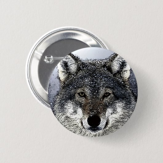 Wolf Eyes Button (Vorne & Hinten)