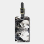 Wolf Eyes Gepäckanhänger (Vorderseite vertikal)