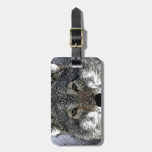 Wolf Eyes Gepäckanhänger (Vorderseite vertikal)