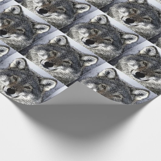 Wolf Eyes Geschenkpapier (Ecke)