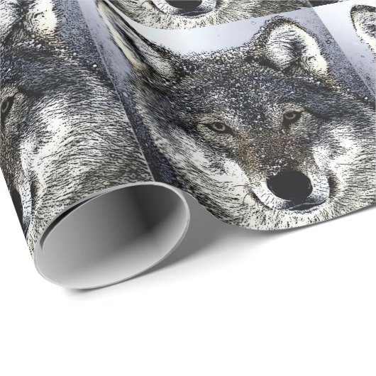 Wolf Eyes Geschenkpapier (Rolleneckpunkt)