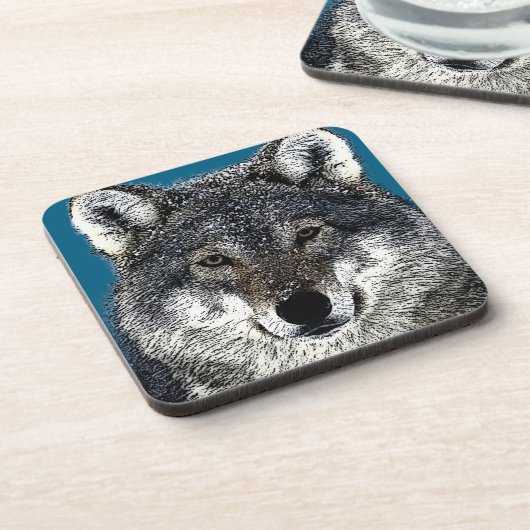 Wolf Eyes Getränkeuntersetzer (Linke Seite)