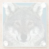 Wolf Eyes Glasuntersetzer (Rückseite)