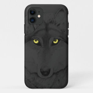 Wolf Eyes II (gelbe Augen) - grau Case-Mate iPhone Hülle