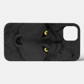 Wolf Eyes II (gelbe Augen) - grau Case-Mate iPhone Hülle (Rückseite (Horizontal))