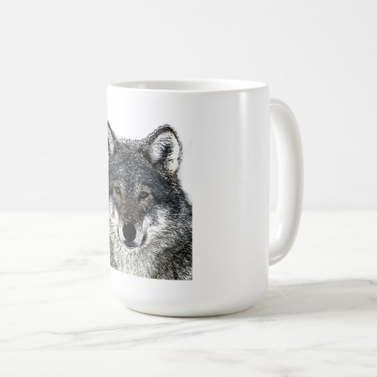 Wolf Eyes Kaffeetasse (VorderseiteRechts)
