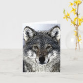 Wolf Eyes Karte (Gelbe Blume)